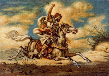 Arab zu Pferd Giorgio de Chirico Metaphysischer Surrealismus Ölgemälde